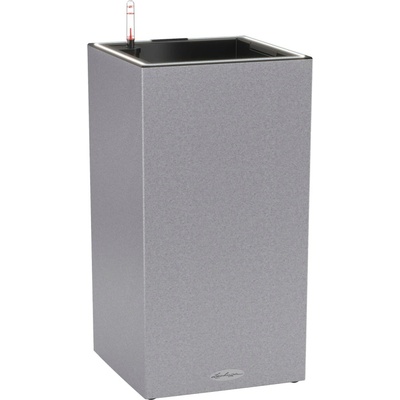 Lechuza Kvetináč Canto Stone 30 High LED, kamenná sivá, 30 x 30 x 56 cm