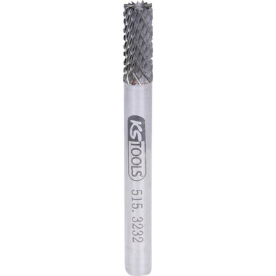 KS Tools 515.3232 frézovacie kolík tvrdokov Valce s čelnými zubami Dĺžka 61 mm Vonkajší Ø 6 mm Pracovná dĺžka 40 mm