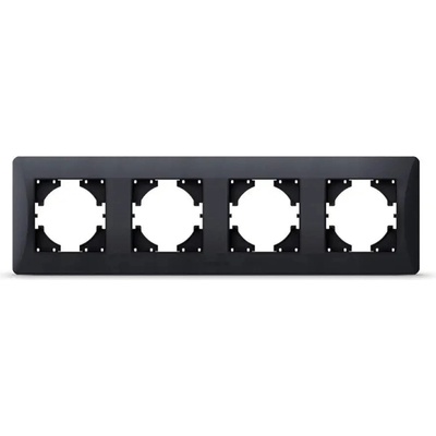 Videx ЧЕТВОРНА ХОРИЗОНТАЛНА РАМКА vf-bnfr4h-bg binera videx - ГРАФИТ