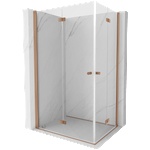 Mexen Mist-F Duo сгъваема душ кабина дясна 70 x 100 см, прозрачна, четкана мед - 8A6-070L-100P-65-00 (8A6-070L-100P-65-00)