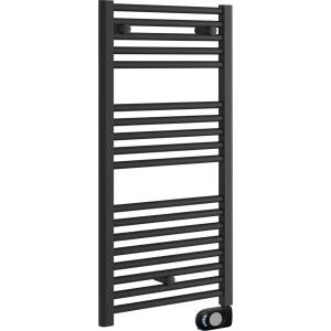 Crystal Електрическа лира за баня Crystal E-JADE, 500 W, 920 x 480 mm, заредена с термофлуид, черен мат (390862)