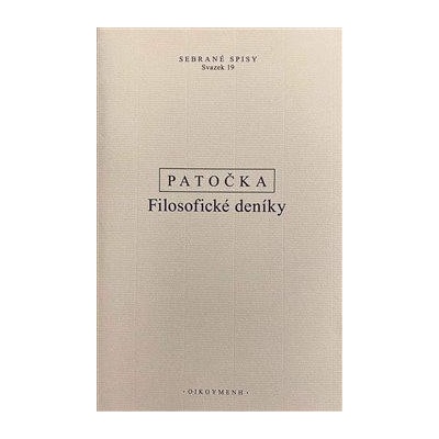 Filosofické deníky - Patočka Jan