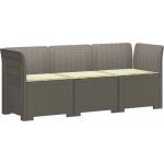 vidaXL Пейка за градина с Cushions във вид на ратан 3-местен ПП (3443830)