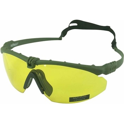 Okuliare Kombat Ranger zelený rám žlté sklá