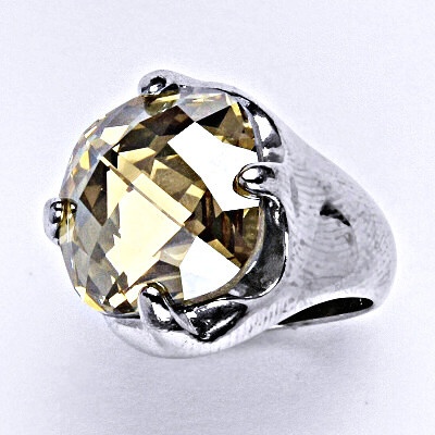 Čištín Stříbrný se Swarovski golden shaddow krystalem T 1459