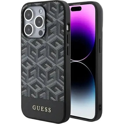 GUESS Кейс Guess GCube Stripes MagSafe за iPhone 15 Pro Max, черен (GUE003624-0)