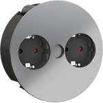Bachmann Контакт за вграждане Bachmann - TWIST, 2x Шуко, 2 m, хром (931.021)
