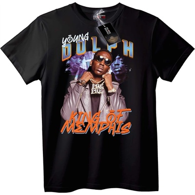 NOONEBRAND Тениска Young Dolph King of Memphis - 5XL, Black