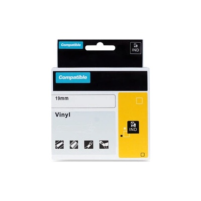 PRINTLINE kompatibilná páska s DYMO 1805436, 19mm,5.5m,biela tlač/čierny p., RHINO, vinyl. 100% novy kompatibil