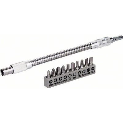 BOSCH Kovový flexibilný predlžovací nadstavec + 11ks skrutkovacích bitov 2608522376