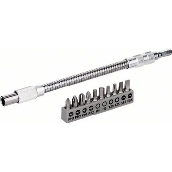 BOSCH Kovový flexibilný predlžovací nadstavec + 11ks skrutkovacích bitov 2608522376
