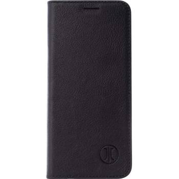 JT BERLIN BookCase Tegel Case - хоризонтален кожен (естествена кожа) калъф тип портфейл за iPhone 11 (черен)