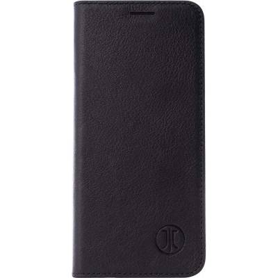 JT BERLIN BookCase Tegel Case - хоризонтален кожен (естествена кожа) калъф тип портфейл за iPhone 11 (черен)