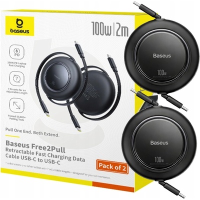 Baseus CASS040003 USB-A (M) - Micro USB 18W (M) Lightning (M), USB-C 66W (M), 1.2m, modrý