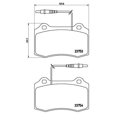 BREMBO Sada brzdových platničiek kotúčovej brzdy P61064
