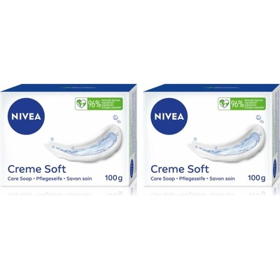 Nivea Creme Soft tuhé mýdlo 2 x 100 g kosmetická sada