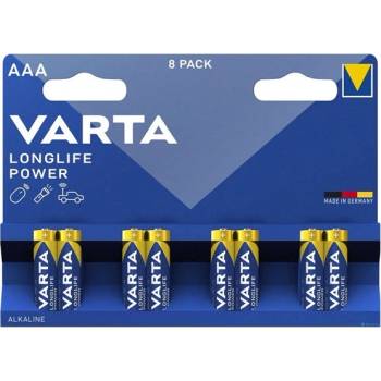 VARTA longlife power батерия с дълъг живот aaa, алкална, 8 бр. в опаковка 4903121418 (4903121418)