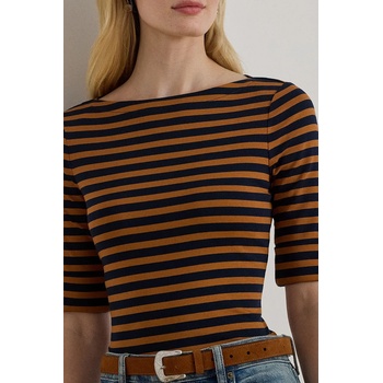 Ralph Lauren Блуза Lauren Ralph Lauren дамска в кафяво с десен 200980041 (200980041)