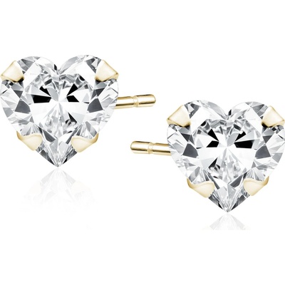 Olivie Strieborné náušnice 5 mm SRDCE GOLD 9517