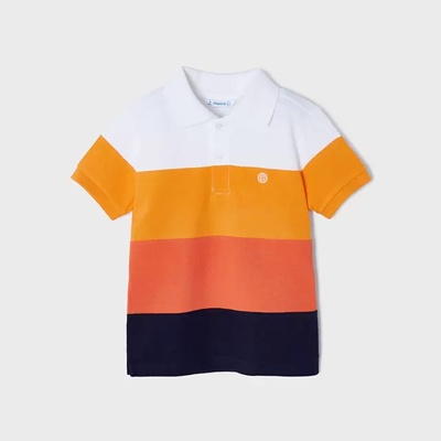 MAYORAL Поло тениска с къс ръкав color block за момче Майорал в оранжево