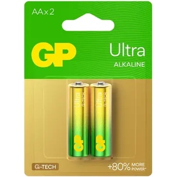 Image 1 of GP Batteries Алкална батерия gp ultra lr6 aa /2 бр. в опаковка/ 1.5v gp, gp15au (gp-ba-15au-u2)