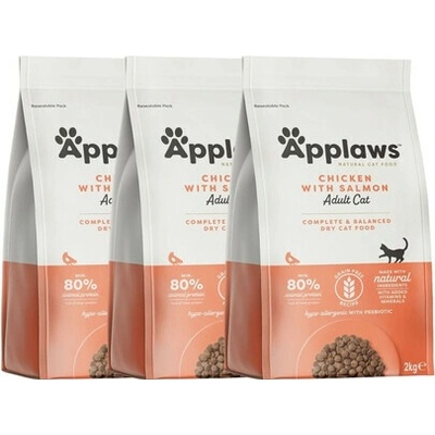 APPLAWS Cat Adult Chicken with Extra Salmon 3 x 2 kg