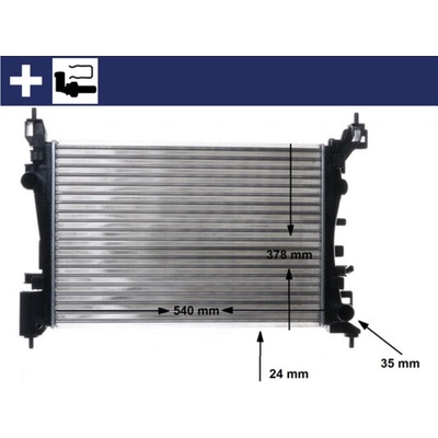 Chladič vody pro motor MAHLE ORIGINAL CR 1182 000S (CR1182000S)