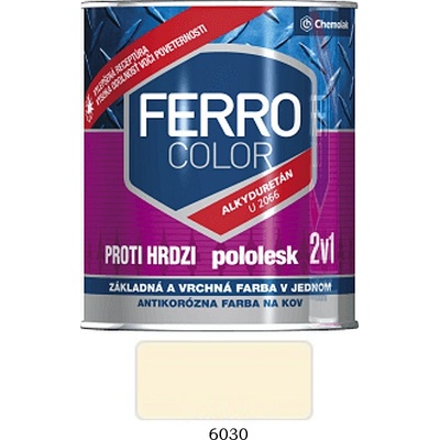 Chemolak Ferro Color U 2066 6030 slonová kosť pololesk 2,5 l