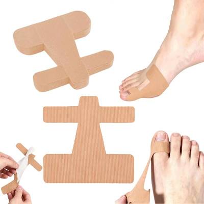 Goaduoynt ELASTICKÉ BEZLATEKSOVÉ PÁSKY NA KOREKCIU HALLUXU 20 Ks FARBA KOŽE