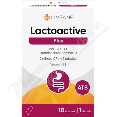 Livsane Lactoactive Plus probiotika vit. B2 10 kapslí