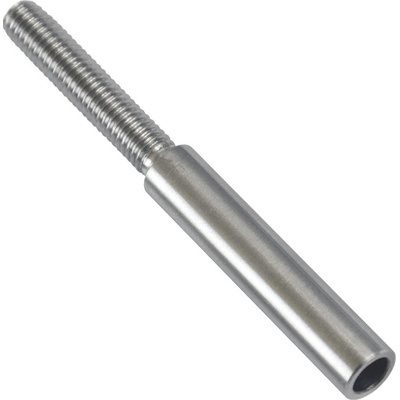 Úchyt (lisovací) pre lanko ø 5 mm, závit M6, brúsená AISI 316