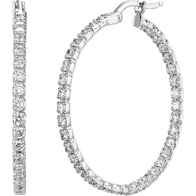 Tiami Diamantové kruhové náušnice Brilliant z bílého zlata s diamanty střední EBRW20003