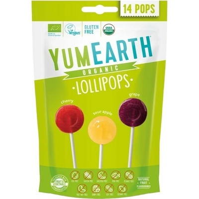 Yum Earth Ovocné lízanky Lollipops 3 druhy v balení BIO 87 g