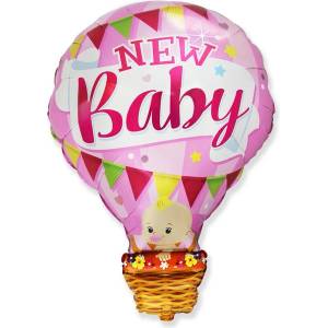 GoDan Балон от фолио - New baby розов 60см