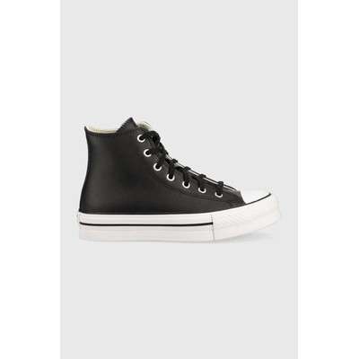 Converse Кожени кецове Converse Chuck Taylor All Star EVA Lift в черно (A02485C)