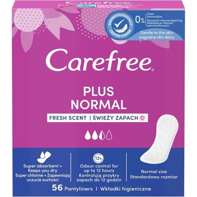 Carefree Plus Normal Fresh Scent intimky se svěží vůní 56 ks