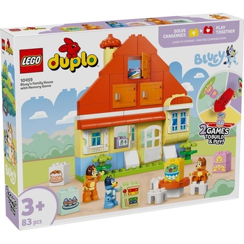 LEGO® DUPLO® Bluey - Bluey's Family House with Memory Game (10459)