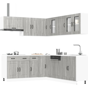 vidaXL Комплект кухненски шкафове от 11 части Kalmar, инженерно дърво (3314917)