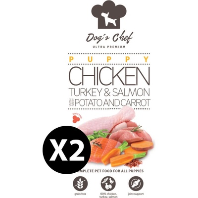 Dog's Chef Chicken Turkey & Salmon With Sweet Potato And Carrot Puppy 2 x 12 kg