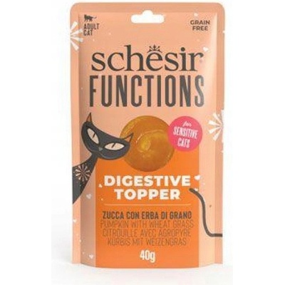 Schesir Cat Digestive Topper tekvica a pšeničná tráva 40 g