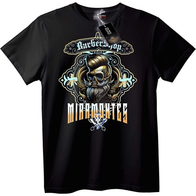 NOONEBRAND Тениска с черепе за бръснар Miramontes - 6XL, Black