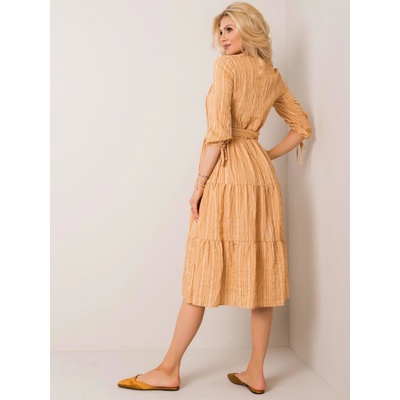 Dámske šaty s opaskom LK-SK-508005.07P yellow