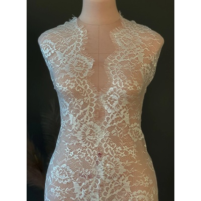 Francúzska čipka (LDR-5111) Off-white (Mléčno biela) (#1)