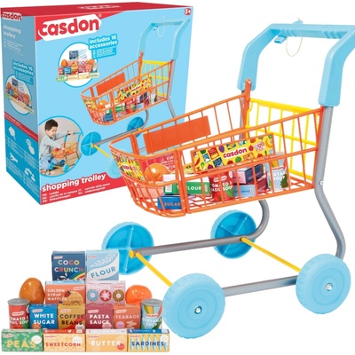 CASDON Detský nákupný vozík s potravinami 50 cm Little Shopper