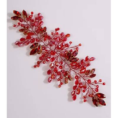 Naishide Jewelry Ozdoba do vlasů s červenými krystaly