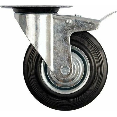 Kolečko otočné s brzdou, gumové 150kg 200/46/235mm – Zboží Dáma