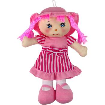 LEAN Toys Hadrová Huggable Pink Striped 28 cm