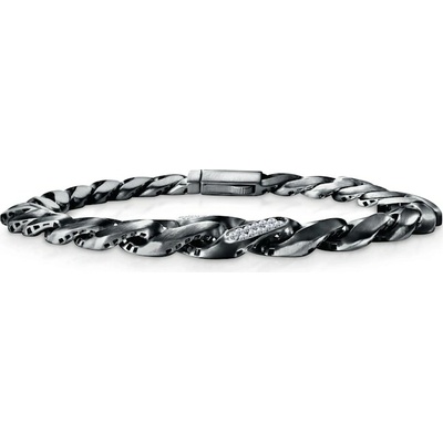 SAVICKI Módní náramok striebro s diamantom 9 mm 20 cm - B-B-B0550-02176-925-B