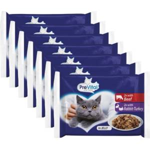 PreVital Cat Консерва говеждо/заек-пуйка в желе 28 x 100 г