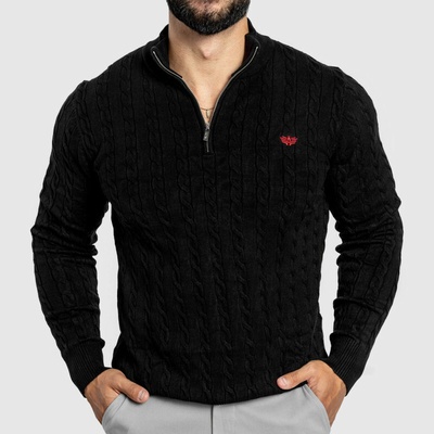 Iron Aesthetics Cable Knit čierny